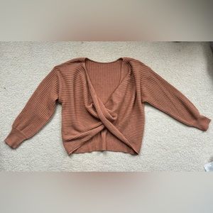 Willow & Root Boutique Wrap V neck Sweater